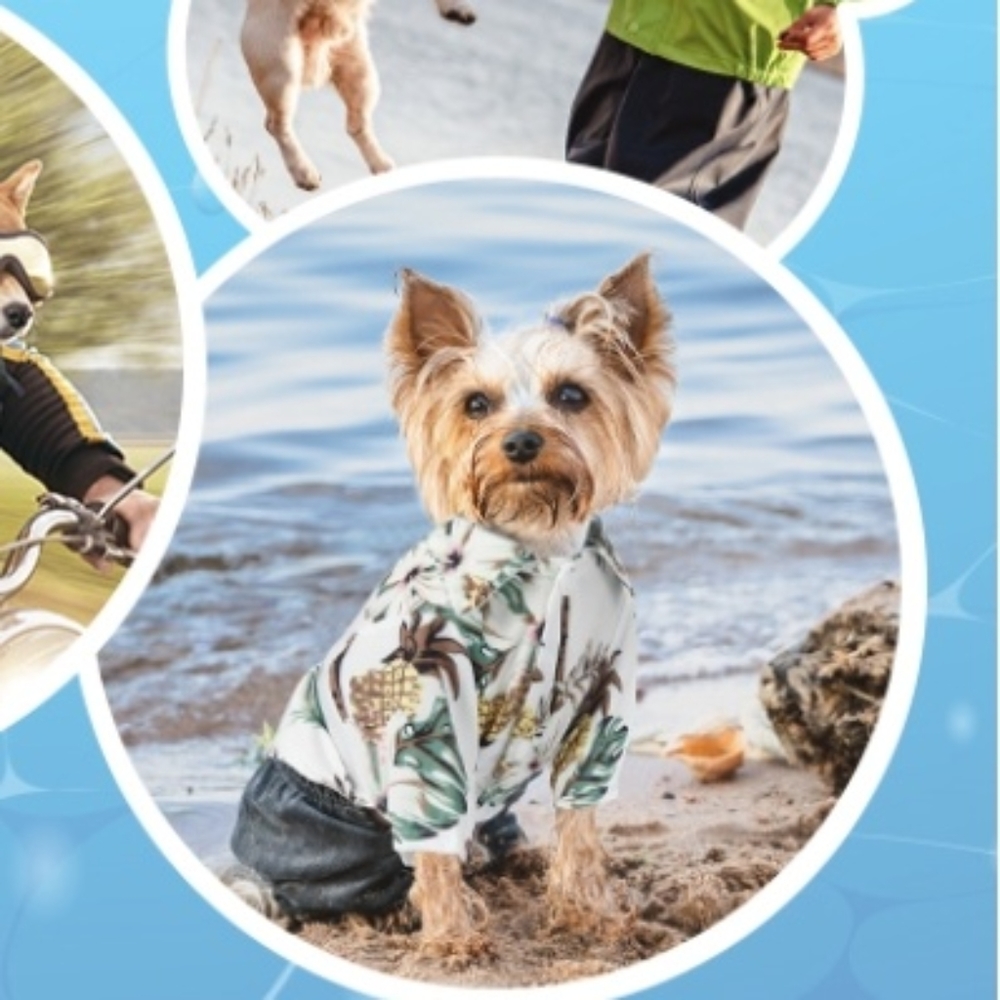 🐶 5 for $15 * Dog Hawaiian Tropical Print Style Shirt